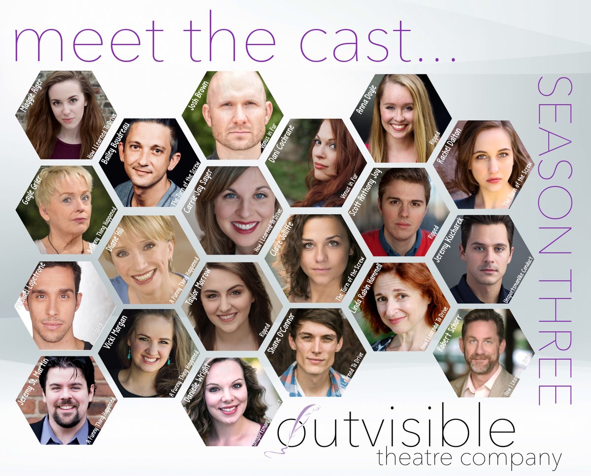 Cast announcement for Outvisible's 2018/19 Season.