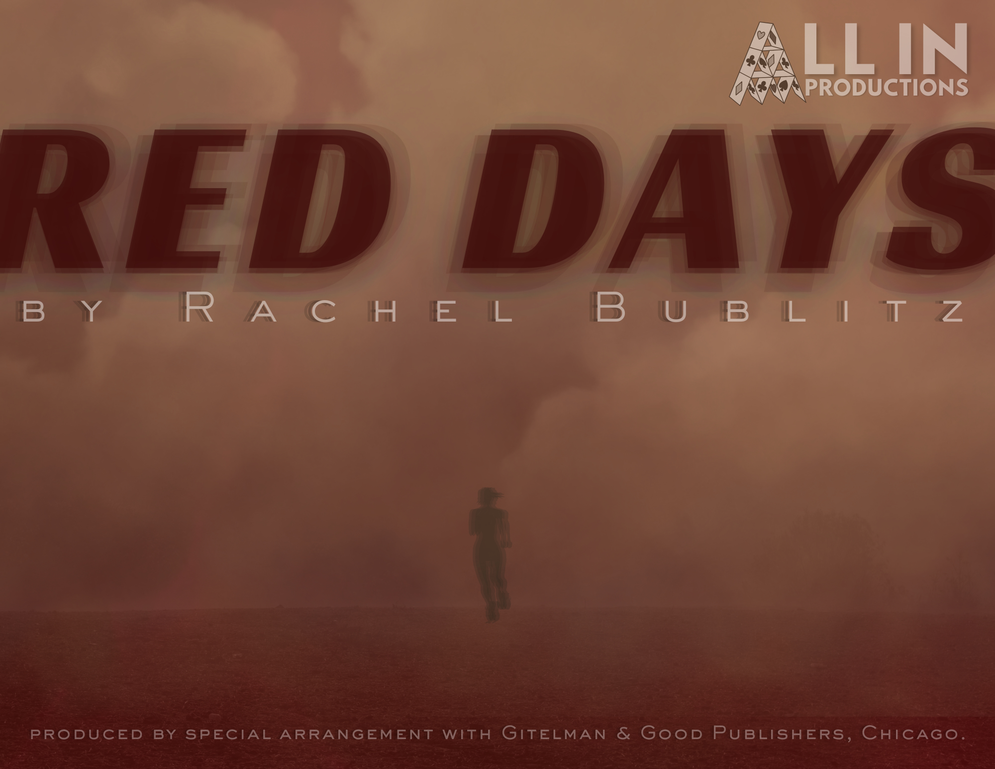 Postcard for All In Productions’ Wisconsin Premiere of Red Days