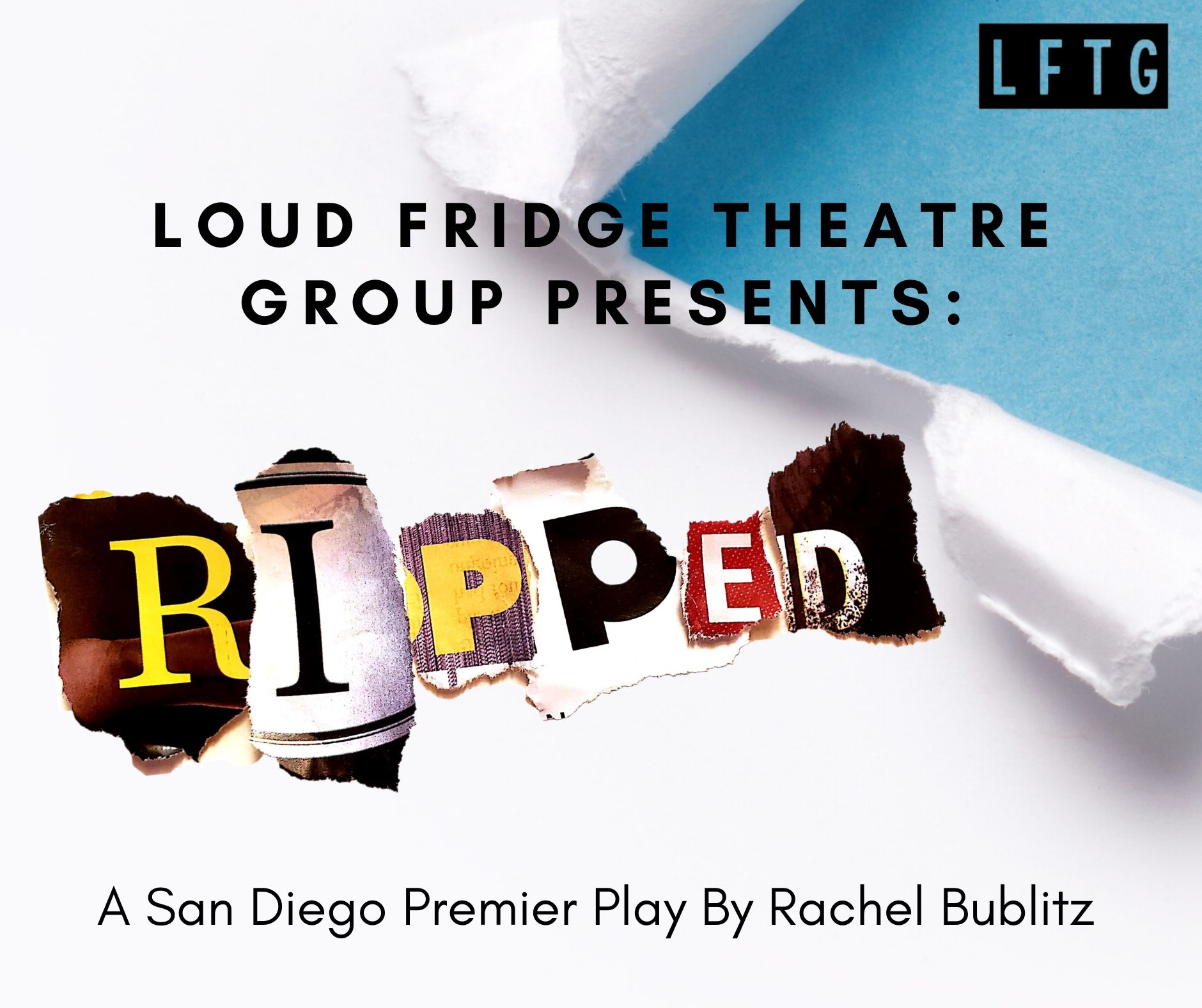 Postcard for RIPPED at Loud Fridge Theatre Group.