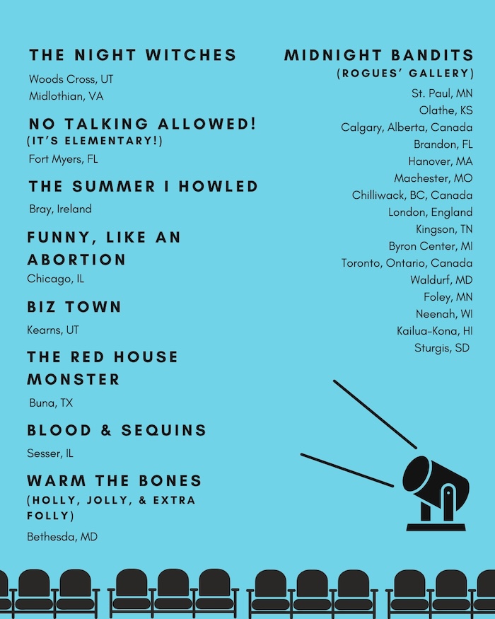 Full list of productions happening in the Spring of 20205.